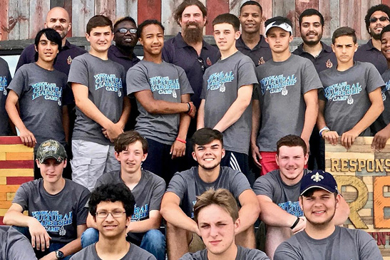 matt light with youth at camp vohokase